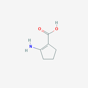 molecular formula C6H9NO2 B1319516 2-Aminocyclopent-1-enecarboxylic acid CAS No. 773099-73-3
