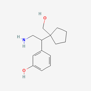 3-{2-Amino-1-[1-(hydroxymethyl)cyclopentyl]ethyl}phenol