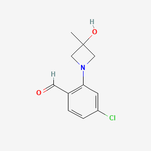 4-Chloro-2-(3-hydroxy-3-methylazetidin-1-yl)benzaldehyde