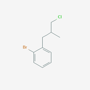 molecular formula C10H12BrCl B13195208 1-Bromo-2-(3-chloro-2-methylpropyl)benzene 