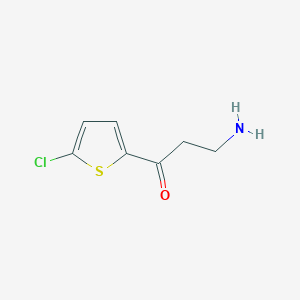 molecular formula C7H8ClNOS B13195309 3-Amino-1-(5-chlorothiophen-2-yl)propan-1-one CAS No. 856978-85-3