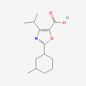 2-(3-Methylcyclohexyl)-4-(propan-2-yl)-1,3-oxazole-5-carboxylic acid