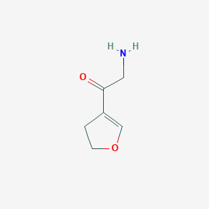 molecular formula C6H9NO2 B13195316 2-Amino-1-(4,5-dihydrofuran-3-yl)ethan-1-one 