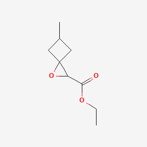 molecular formula C9H14O3 B13195331 Ethyl 5-methyl-1-oxaspiro[2.3]hexane-2-carboxylate 