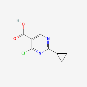 molecular formula C8H7ClN2O2 B13195333 4-Chloro-2-cyclopropylpyrimidine-5-carboxylic acid 