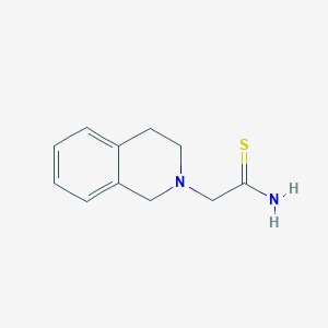 molecular formula C11H14N2S B13195362 2-(1,2,3,4-Tetrahydroisoquinolin-2-YL)ethanethioamide 