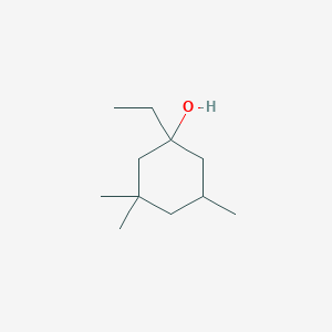 molecular formula C11H22O B13195393 1-Ethyl-3,3,5-trimethylcyclohexan-1-ol CAS No. 3622-50-2