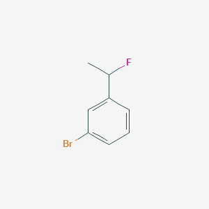 molecular formula C8H8BrF B13195444 1-Bromo-3-(1-fluoroethyl)benzene CAS No. 1043689-20-8