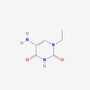 molecular formula C6H9N3O2 B13195466 5-Amino-1-ethyl-1,2,3,4-tetrahydropyrimidine-2,4-dione 