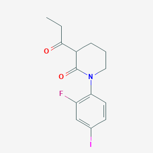 1-(2-Fluoro-4-iodophenyl)-3-propanoylpiperidin-2-one