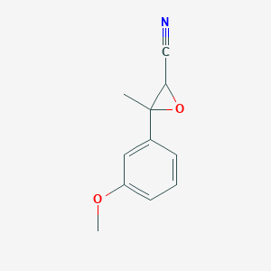 molecular formula C11H11NO2 B13195523 3-(3-Methoxyphenyl)-3-methyloxirane-2-carbonitrile 