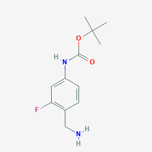 tert-Butyl N-[4-(aminomethyl)-3-fluorophenyl]carbamate