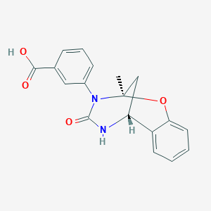 molecular formula C18H16N2O4 B13195574 3-[(1R,9R)-9-methyl-11-oxo-8-oxa-10,12-diazatricyclo[7.3.1.02,7]trideca-2,4,6-trien-10-yl]benzoic acid 