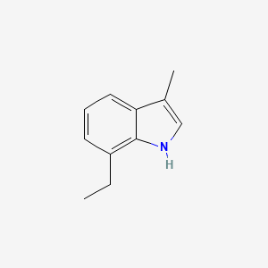 molecular formula C11H13N B13195594 7-Ethyl-3-methyl-1H-indole CAS No. 90901-49-8