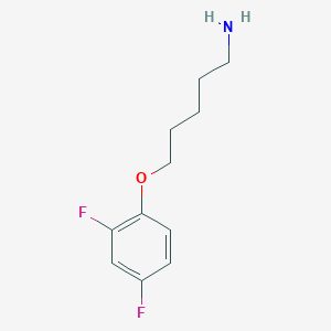 molecular formula C11H15F2NO B13195598 1-[(5-Aminopentyl)oxy]-2,4-difluorobenzene 