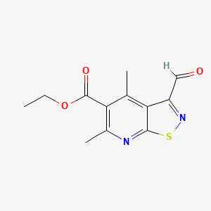 Ethyl 3-formyl-4,6-dimethyl-[1,2]thiazolo[5,4-b]pyridine-5-carboxylate