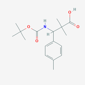 3-{[(Tert-butoxy)carbonyl]amino}-2,2-dimethyl-3-(4-methylphenyl)propanoic acid