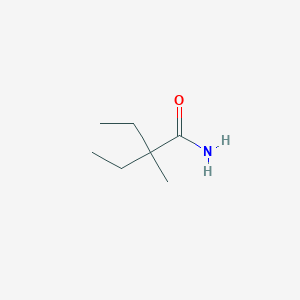 molecular formula C7H15NO B13195661 2-Ethyl-2-methylbutanamide 