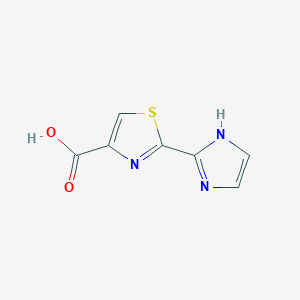 molecular formula C7H5N3O2S B13195672 2-(1H-imidazol-2-yl)-1,3-thiazole-4-carboxylic acid 