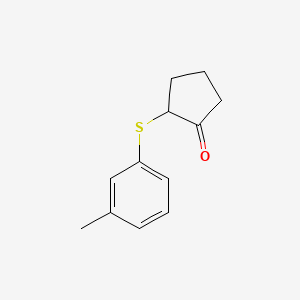 2-[(3-Methylphenyl)sulfanyl]cyclopentan-1-one