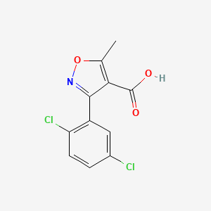 molecular formula C11H7Cl2NO3 B13195684 3-(2,5-Dichlorophenyl)-5-methylisoxazole-4-carboxylic acid 