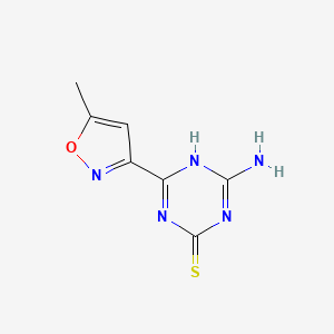 molecular formula C7H7N5OS B13195696 4-Amino-6-(5-methyl-1,2-oxazol-3-YL)-1,3,5-triazine-2-thiol 