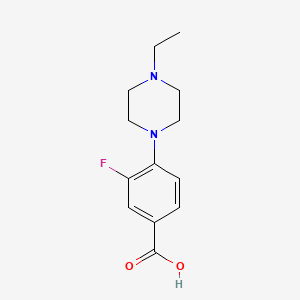 molecular formula C13H17FN2O2 B13195713 4-(4-Ethylpiperazin-1-yl)-3-fluorobenzoic acid 