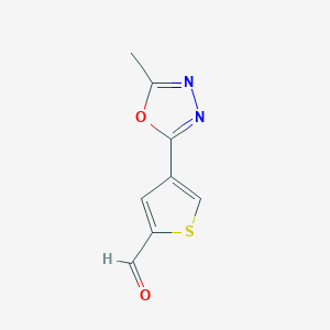 4-(5-Methyl-1,3,4-oxadiazol-2-yl)thiophene-2-carbaldehyde