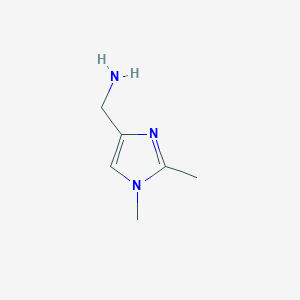 molecular formula C6H11N3 B13195726 1-(1,2-Dimethyl-1H-imidazol-4-YL)methanamine 