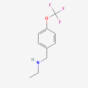 molecular formula C10H12F3NO B1319575 苯甲胺，N-乙基-4-(三氟甲氧基)- CAS No. 719277-22-2