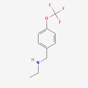 molecular formula C10H12F3NO B1319575 4-(Trifluormethoxy)-N-ethylbenzylamin CAS No. 719277-22-2