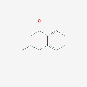 molecular formula C12H14O B13195758 3,5-Dimethyl-1,2,3,4-tetrahydronaphthalen-1-one 