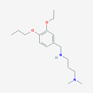 molecular formula C17H30N2O2 B13195783 [3-(Dimethylamino)propyl][(3-ethoxy-4-propoxyphenyl)methyl]amine 