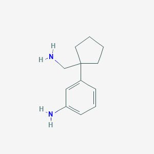 3-[1-(Aminomethyl)cyclopentyl]aniline