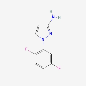 molecular formula C9H7F2N3 B13195796 1-(2,5-Difluorophenyl)-1H-pyrazol-3-amine 