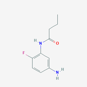 molecular formula C10H13FN2O B1319580 N-(5-Amino-2-fluorophenyl)butanamide CAS No. 1018458-39-3