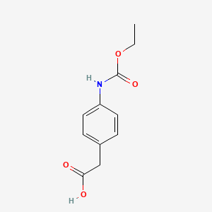 molecular formula C11H13NO4 B1319583 2-{4-[(Ethoxycarbonyl)amino]phenyl}acetic acid CAS No. 91134-09-7