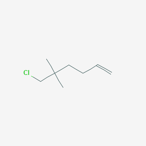 molecular formula C8H15Cl B13195834 6-Chloro-5,5-dimethylhex-1-ene 