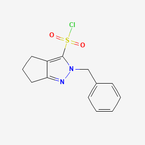 2-Benzyl-2H,4H,5H,6H-cyclopenta[c]pyrazole-3-sulfonyl chloride