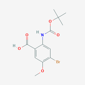 4-Bromo-2-{[(tert-butoxy)carbonyl]amino}-5-methoxybenzoic acid