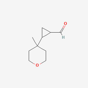 2-(4-Methyloxan-4-yl)cyclopropane-1-carbaldehyde