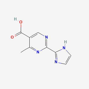 molecular formula C9H8N4O2 B13195946 2-(1H-imidazol-2-yl)-4-methylpyrimidine-5-carboxylic acid 