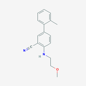 2-[(2-Methoxyethyl)amino]-5-(2-methylphenyl)benzonitrile