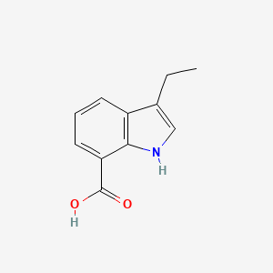 molecular formula C11H11NO2 B13195963 3-ethyl-1H-indole-7-carboxylic acid 