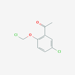 1-[5-Chloro-2-(chloromethoxy)phenyl]ethan-1-one