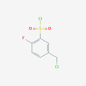 5-(Chloromethyl)-2-fluorobenzene-1-sulfonyl chloride