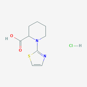 molecular formula C9H13ClN2O2S B13196014 1-(1,3-Thiazol-2-yl)piperidine-2-carboxylic acid hydrochloride 