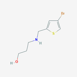 molecular formula C8H12BrNOS B13196041 3-{[(4-Bromothiophen-2-yl)methyl]amino}propan-1-ol 