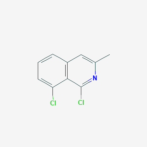 molecular formula C10H7Cl2N B13196051 1,8-Dichloro-3-methylisoquinoline 