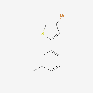 molecular formula C11H9BrS B13196055 4-Bromo-2-(3-methylphenyl)thiophene 